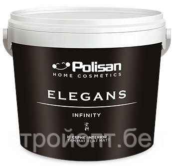 Интерьерная глубокоматовая антивандальная краска Polisan Elegans Infinity, 2,5 л