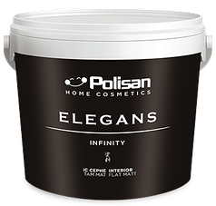 Интерьерная глубокоматовая антивандальная краска Polisan Elegans Infinity, 2,5 л
