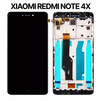 Экран для Xiaomi Redmi Note 4X с рамкой, черный, фото 2