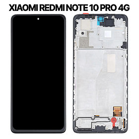 Экран для Xiaomi Redmi Note 10 Pro 4G в раме (OLED), черный