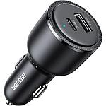 Автомобильное зарядное устройство UGREEN CD239-9064 63W USB + Type-C QC3.0 + PD30W Черное