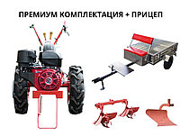 Мотоблок МТЗ Беларус-012WM (13 л.с. с двигателем Weima) премиум с прицепом