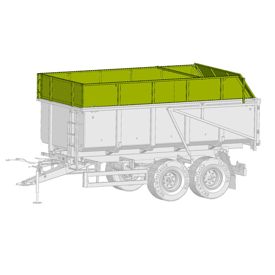 Полуприцеп самосвальный тракторный с металлическими бортами ПСТ-9