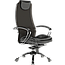 Кожаное кресло Мetta САМУРАЙ KL 3 , SAMURAI KL 3 CH в натуральной перфорированной коже (цвет коричневый), фото 9