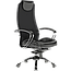 Кожаное кресло Мetta САМУРАЙ KL 3 , SAMURAI KL 3 CH в натуральной перфорированной коже (цвет коричневый), фото 3