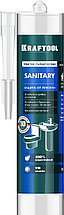 KRAFTOOL SANITARY, 300 мл, прозрачный, санитарный силиконовый герметик (41255-2)