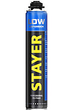 STAYER LOW EXPANSION, 800 мл, пистолетная, выход до 50 л, всесезонная, с низким вторичным расширением,