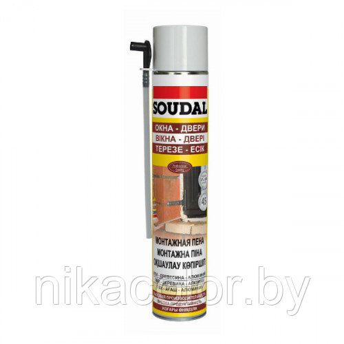 Пена монтажная Soudal Окна двери 750 мл  1уп 12шт 1 шт17.99