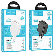 Сетевое зарядное устройство 2 Type-C PD65W + USB QC3.0 N51 белый Hoco
