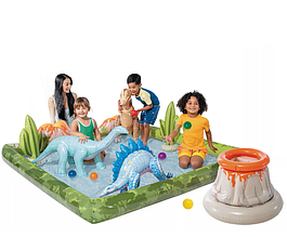 Игровой водный надувной центр INTEX 56132 Jurassic Adventure 200х200х36 см