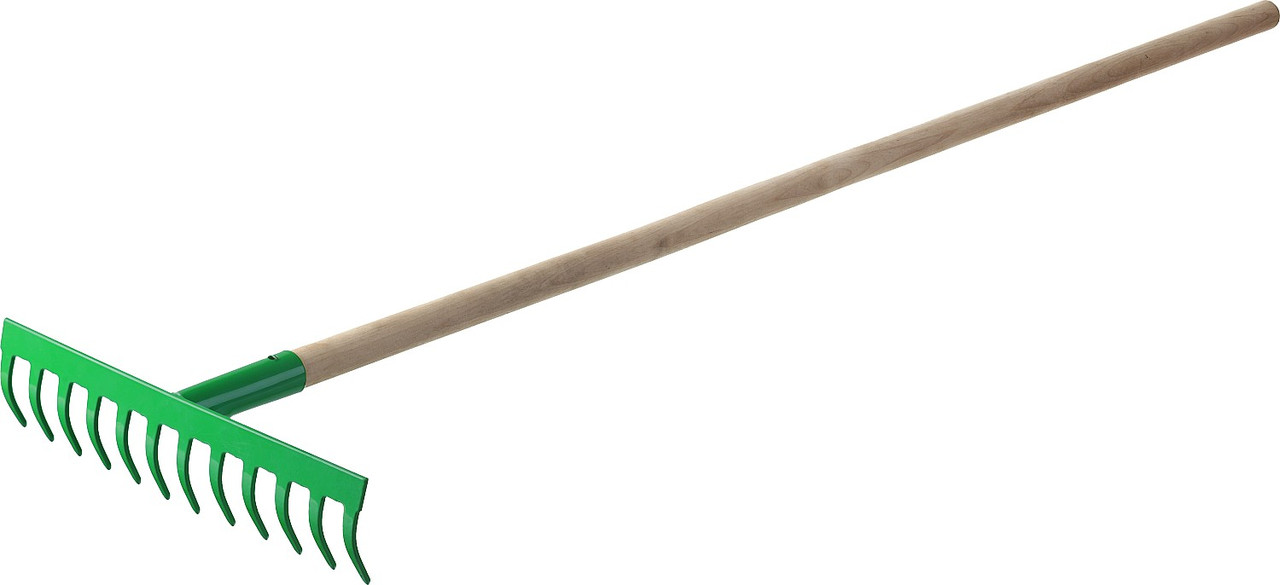 Грабли металлические с прямым зубом 12 зуб. ГШ-12 с черенком