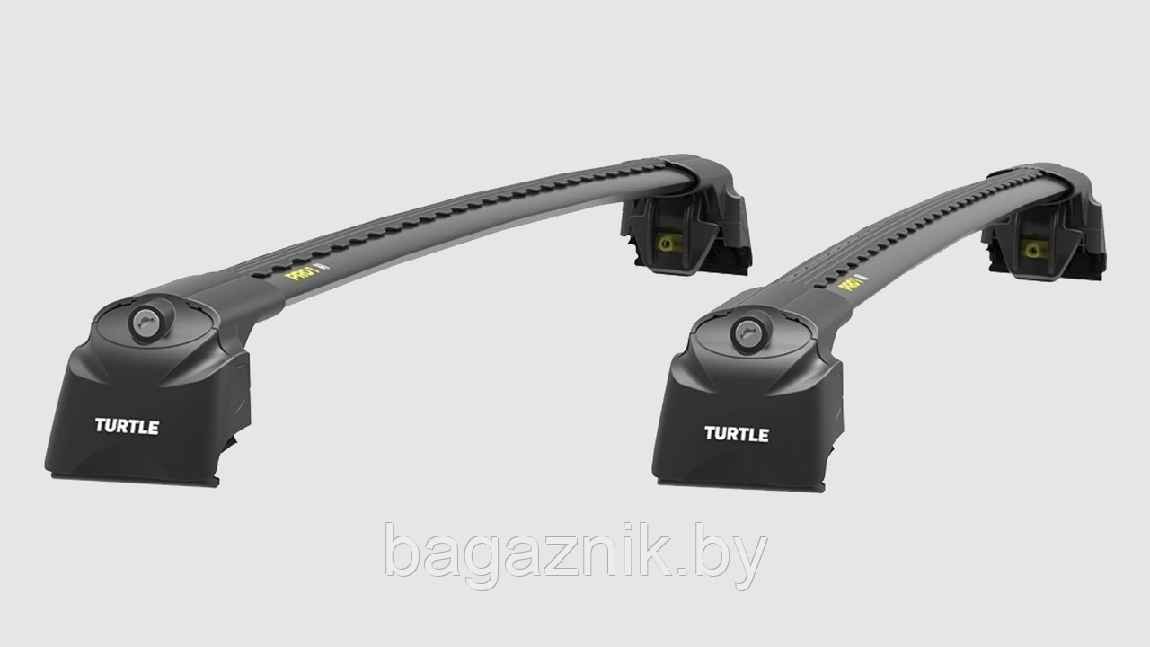 Багажник (поперечины) Turtle Air 2 Black на интегрированные рейлинги