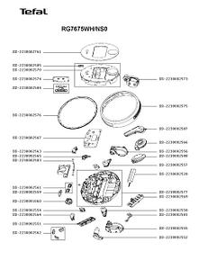 Запчасти робот пылесоса Tefal RG7675WH (На схеме)