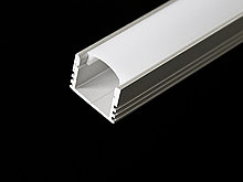 Алюминиевый профиль накладной с экраном 16х12 для LED ленты
