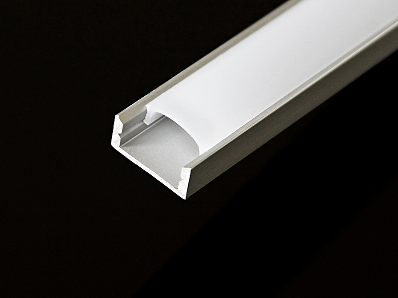 Алюминиевый профиль накладной с экраном 16х7 для LED ленты