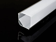 Алюминиевый профиль угловой с угловым экраном 30х30 для LED ленты