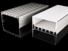 Алюминиевый профиль накладной с экраном 74х32 (solled 7432Н)