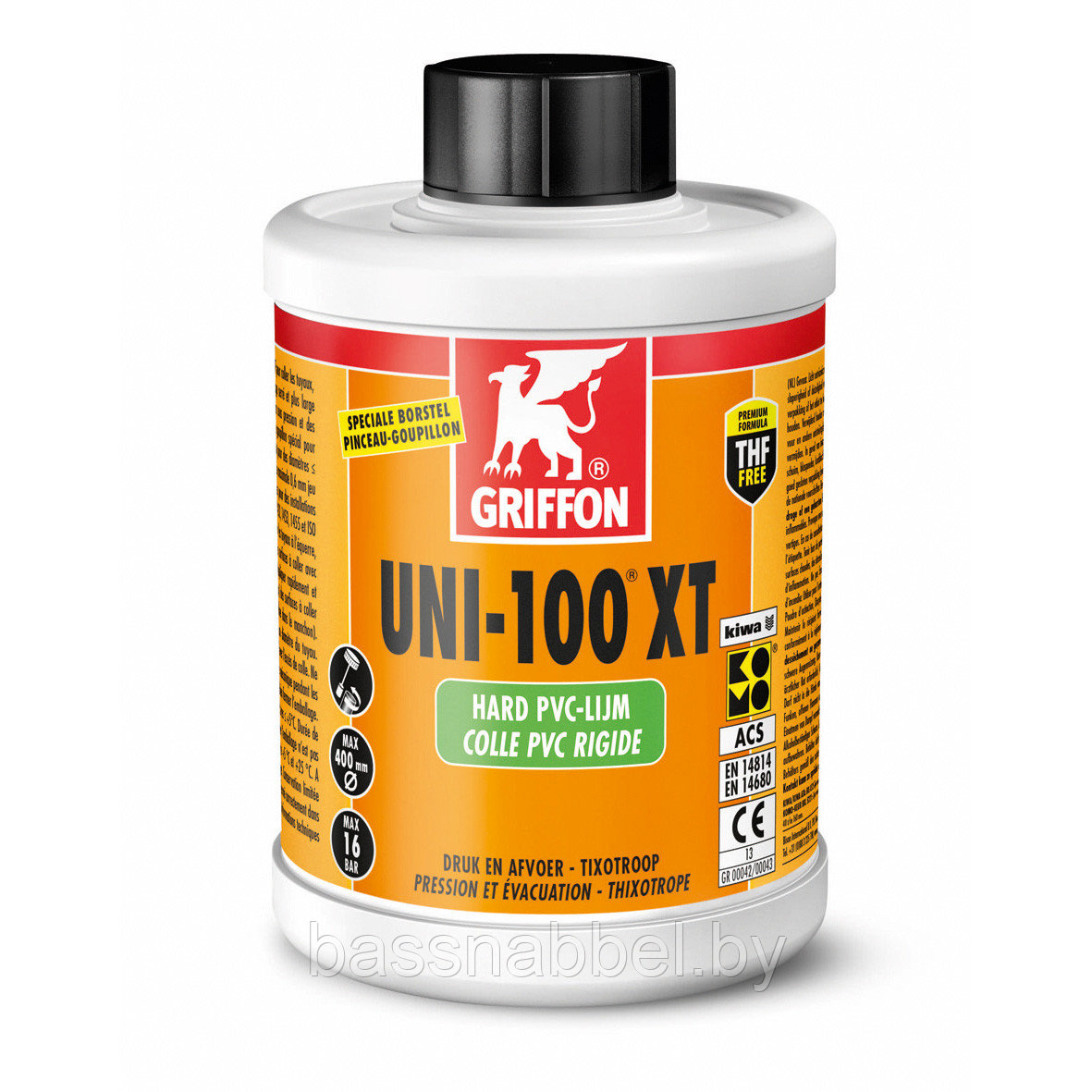 Клей GRIFFON UNI-100 XT 1000 ml для труб и фитинга НПВХ клеевое соединение