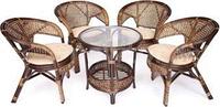 Обеденная группа TetChair Pelangi 02/15 4 кресла (грецкий орех)