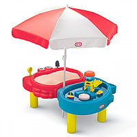 Детская песочница-стол с зонтом Тихая гавань Little Tikes 401L
