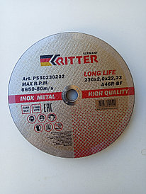 Круг отрезной Ritter LongLife HQ 230x2,0х22,2 мм (металл + нерж)