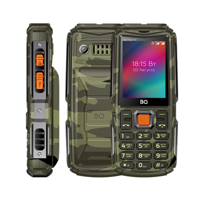 Мобильный телефон BQ BQ-2410L Tank Power 4G (зеленый камуфляж)