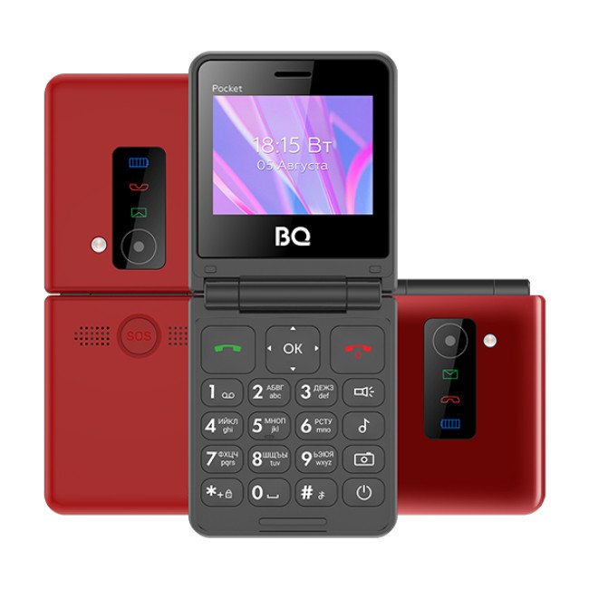 Мобильный телефон BQ BQ-2456 Pocket (красный)