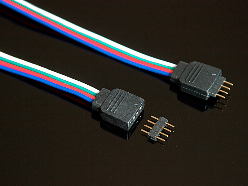 Коннектор 4pin с проводом (1 разъем) для светодиодной ленты 5050 RGB