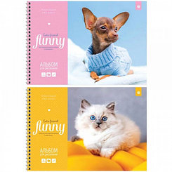 Альбом для рисования ArtSpace "Питомцы. Funny pets", А4, 40л, эконом