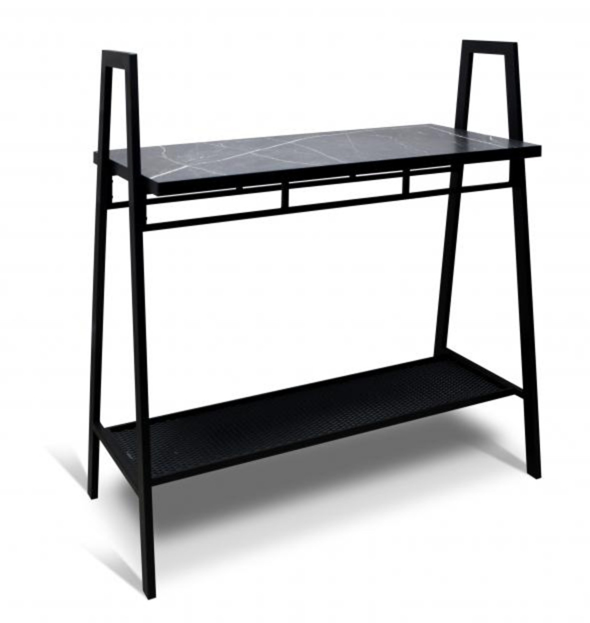 Стол-Консоль Лофт М150 Файерстоун/каркас черный матовый