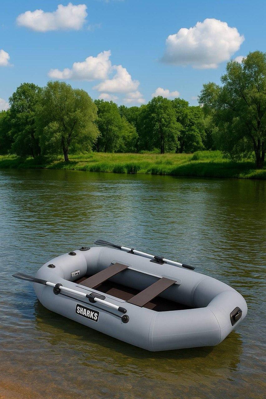 Лодка SHARKS G260 ЖД +слань идет в комплекте, двухместная (260х130х36)