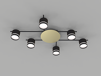 Потолочная люстра CL-BRIGHT-R001-GX53*6 BK (1) Люстра NW NewRgy
