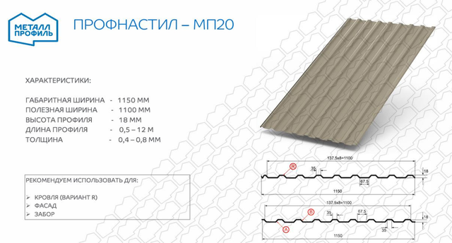 профнастил мп20