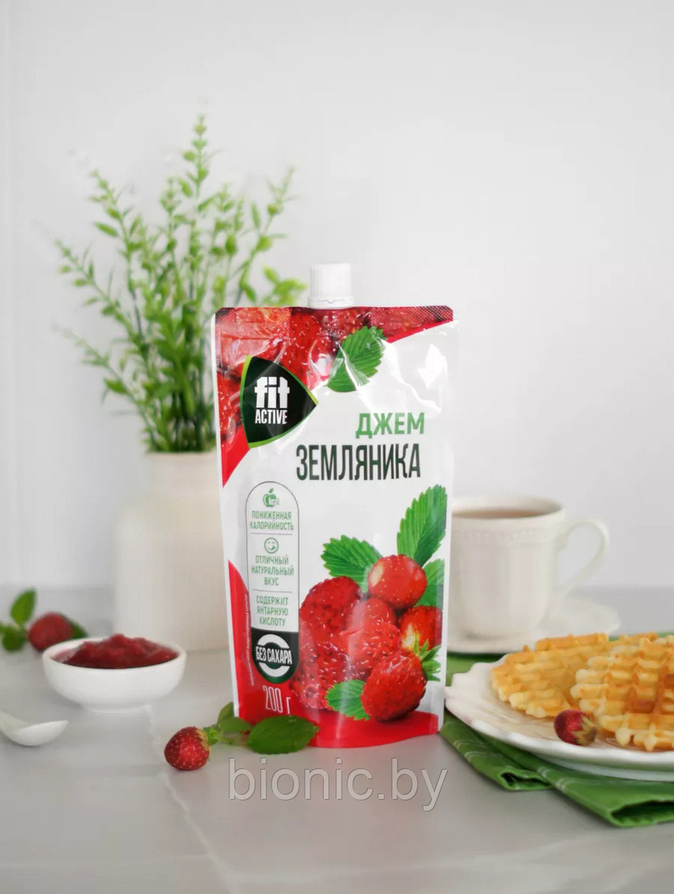 Джем "Земляника" 200 г (дойпак) ,Fit Active