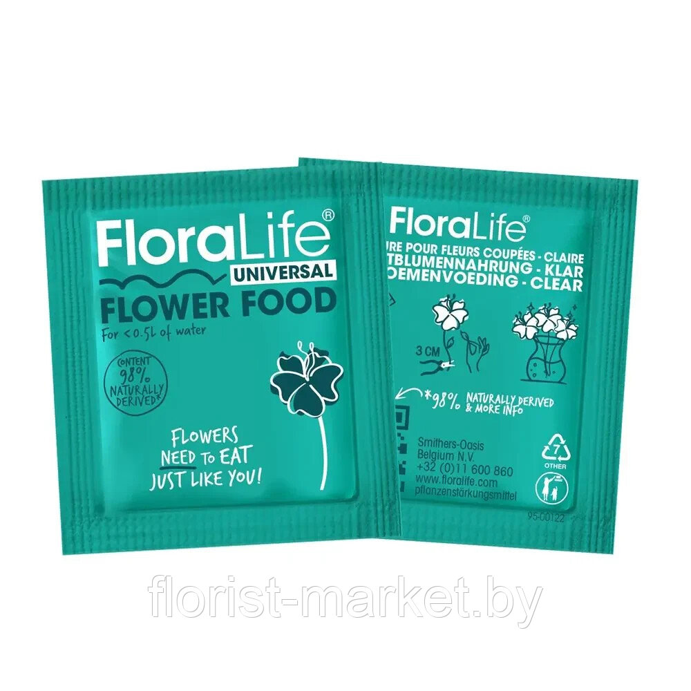 Подкормка для срезанных цветов, Floralife Food Clear, 100 пак