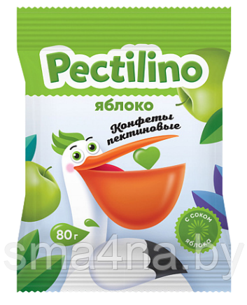 Конфеты пектиновые с соком ЯБЛОКА Pectilino 80г