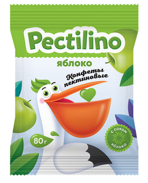 Конфеты пектиновые с соком ЯБЛОКА Pectilino 80г
