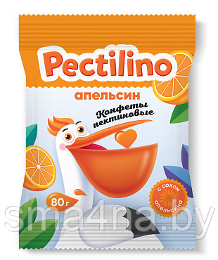 Конфеты пектиновые с соком АПЕЛЬСИНА Pectilino 80г