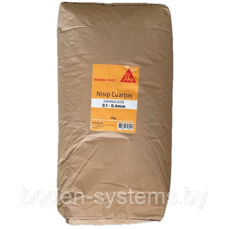 SikaQuartz Sand-04 (25 кг) - кварцевый кристаллический песок, прошедший огневую сушку, фракция 0,1–0,4 мм