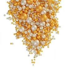 Посыпка Шарики рисовые Золото, жемчуг микс 100 гр №234