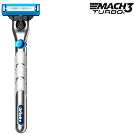 Gillette Mach 3 Turbo с 1 кассетой (БЕЗ УПАКОВКИ) Бритва / Станок для бритья мужской с 3D-механизмом