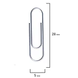 Скрепки STAFF EVERYDAY, 28 мм, оцинкованные, 100 шт в картонной коробке, фото 2