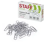 Скрепки STAFF EVERYDAY, 28 мм, оцинкованные, 100 шт в картонной коробке, фото 3