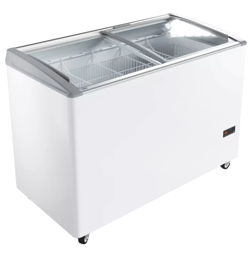 Ларь морозильный с гнутым стеклом HAIER SD-416 AELUA с LED-ПОДСВЕТКОЙ