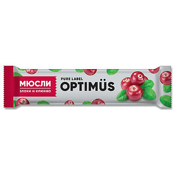 Батончик-мюсли OPTIMUS "Злаки и клюква", 25 г