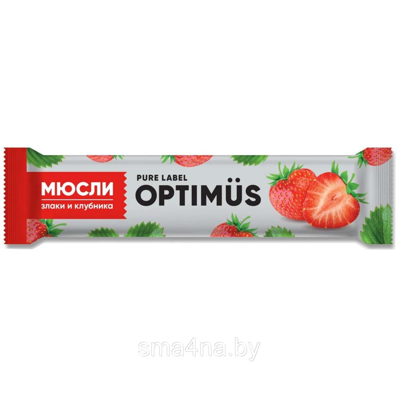 Батончик-мюсли OPTIMUS "Злаки и клубника", 25 г