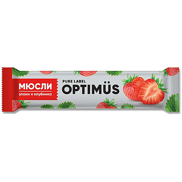 Батончик-мюсли OPTIMUS "Злаки и клубника", 25 г