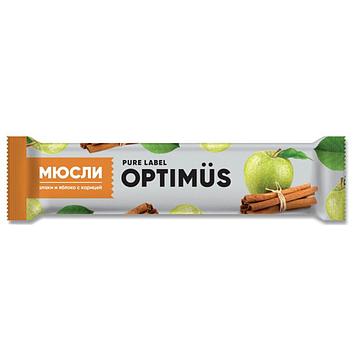 Батончик-мюсли OPTIMUS "Злаки и яблоко с корицей", 25 г
