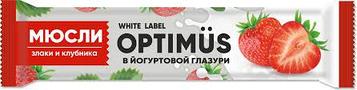 Батончик-мюсли OPTIMUS "Злаки и клубника в йогуртовой глазури", 30 г