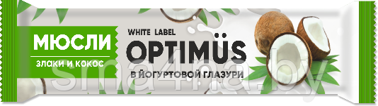 Батончик-мюсли OPTIMUS "Злаки и кокос в йогуртовой глазури", 30 г